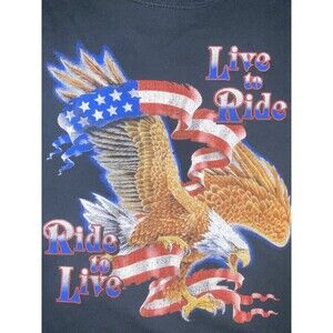 “Live To Ride, Ride To Live” Motorcycle Biker TSHIRT Size XL